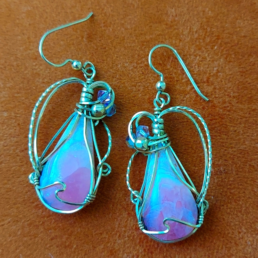 Gold dangle earrings